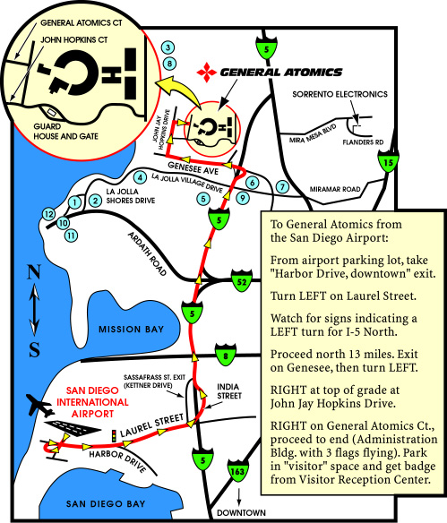  Map: Airport to General Atomics 